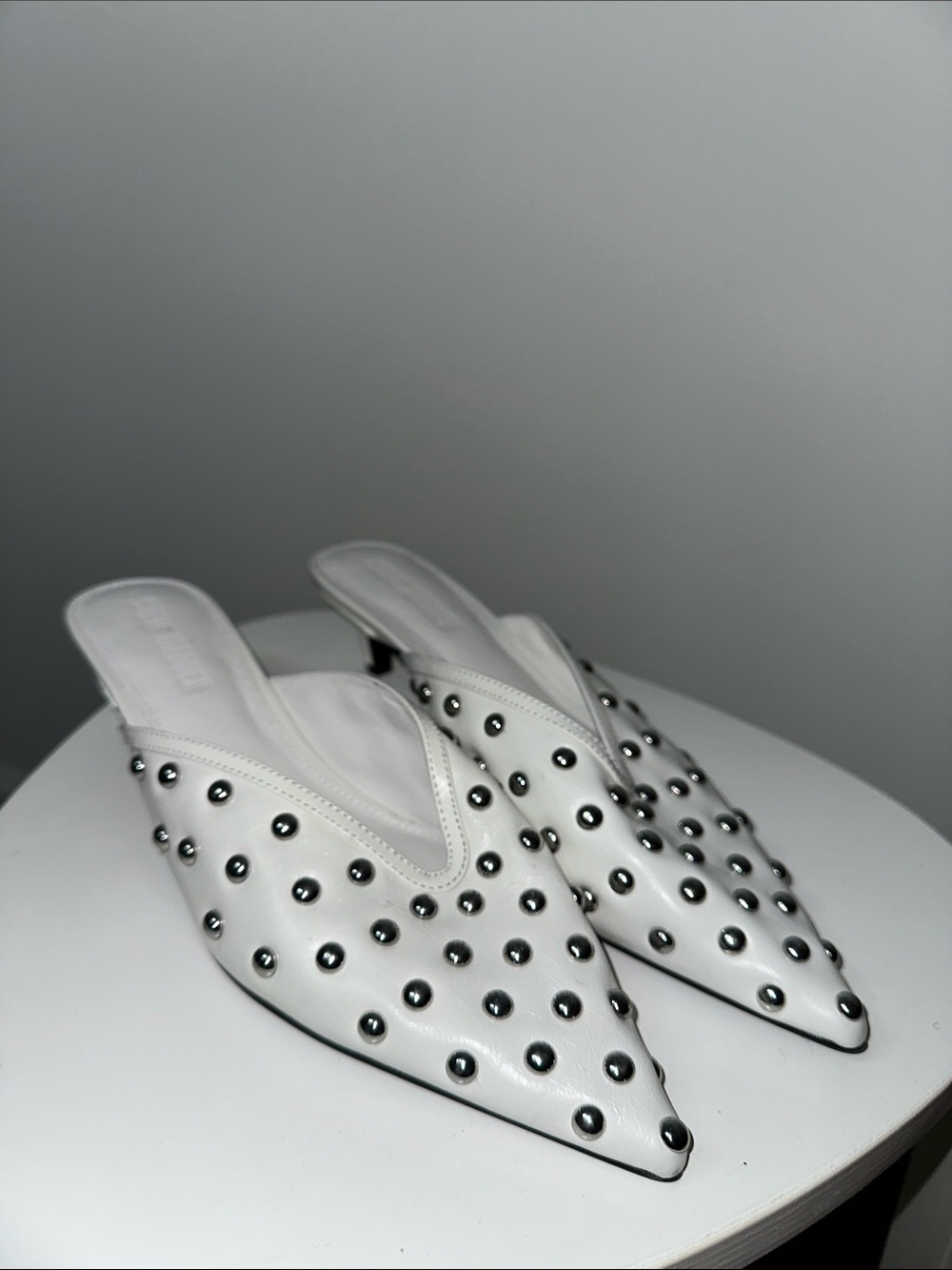 Steve Madden Luxely Studded Kitten Heel Mules